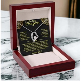 Gifts To My Daughter Necklace For Daughter From Dad Pendant Necklaces Jewelry Gift From Daddy for Birthday, Daughter Necklace from Mom and dad on Christmas