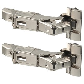 I-K-E-A UTRUSTA Hinge with Built in Damper 153 for Kitchen Door Cabinet, Modern Style, Nickel Plated Finish, Steel Color, 2 Pack