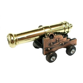 Miniature Naval Cannon w/ Brass Barrel