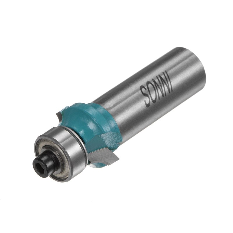 sourcing map Roundover Router Bit 1/2 Shank 1/8" Radius Carbide