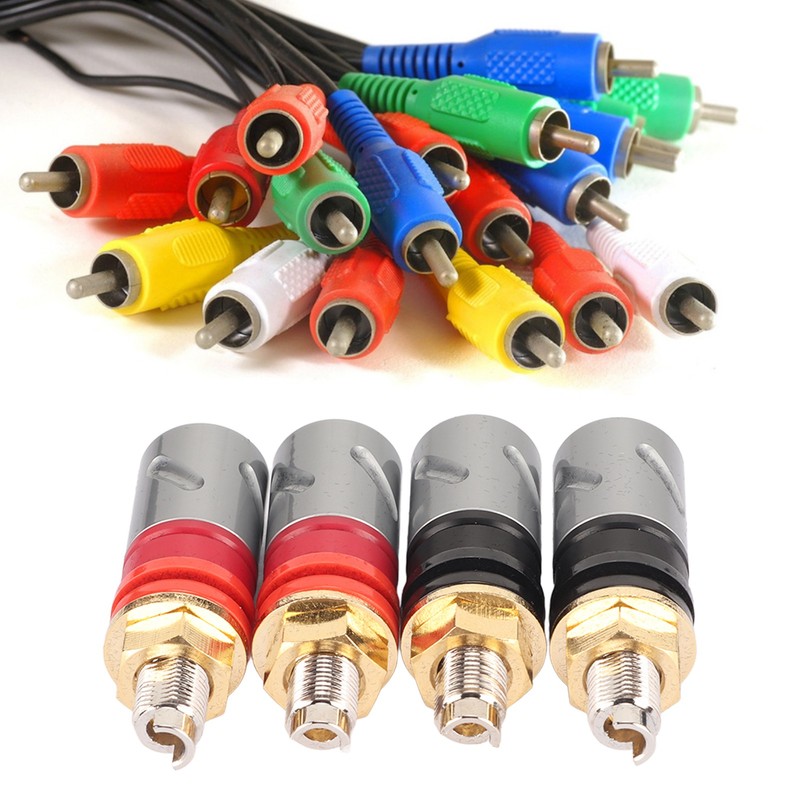 Amplifier Binding Post Soldering Free Pure Red Copper Rhodium Plated