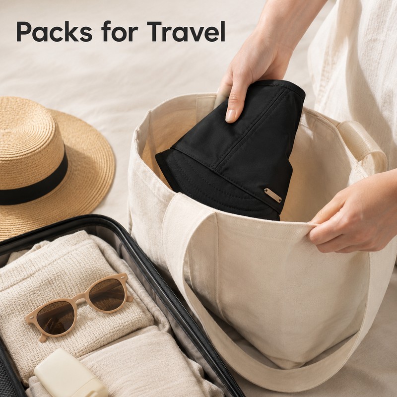 Foldable Wide Brim Sun Hat – Adjustable Quick-Drying Outdoor Hat