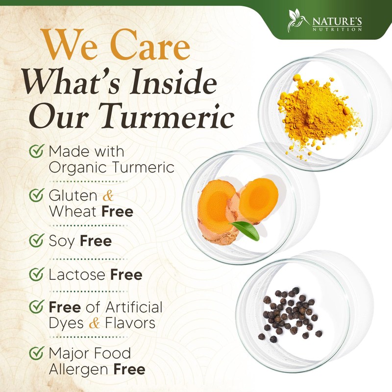 Turmeric Curcumin Supplement 1500mg - Organic Tumeric & BioPerine Black