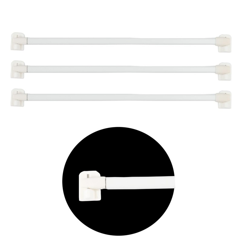 Honeyes 20 ganci adesivi per barre di tenda nette, bianchi