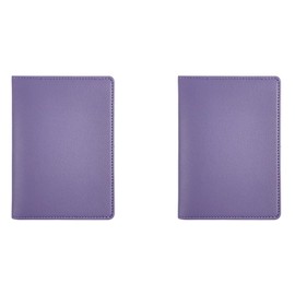 2 PCS Purple Faux Leather Passport Holder Leather Passport Cover for Bookworms Writers Readers