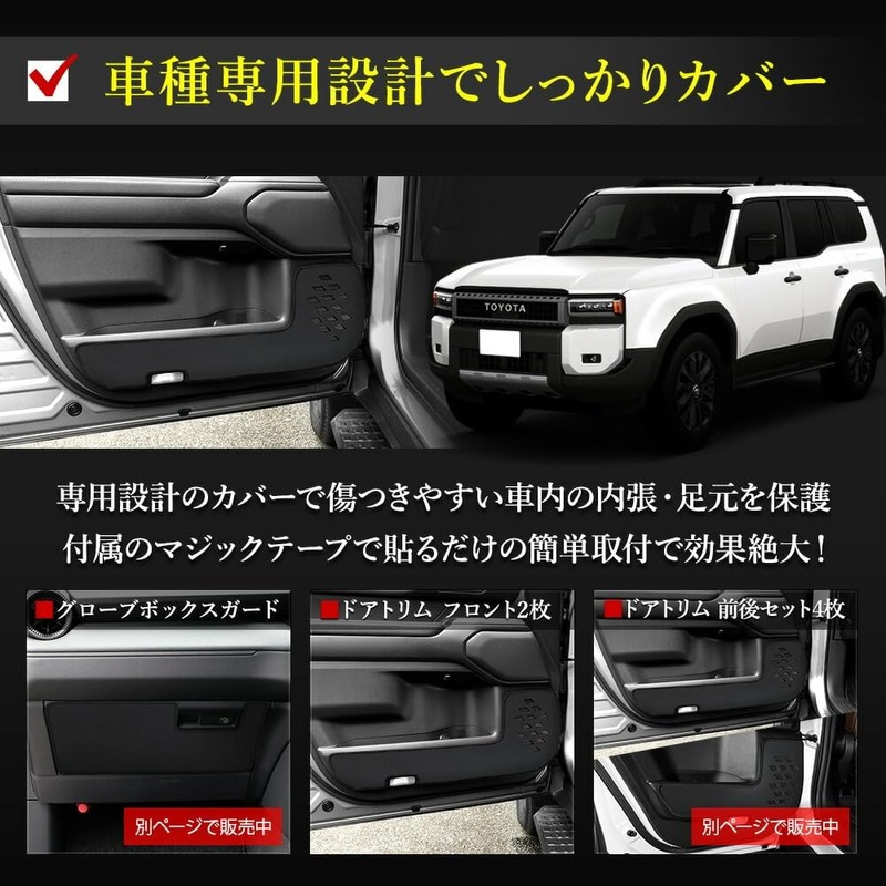 YOURS 250 Series Land Cruiser Dedicated Door Trim Guard Front