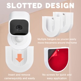 2 Pack Wall Mount for Blink Mini Indoor Camera,Strong Adhesive Camera Mount Base for Blink Mini Indoor Camera,Two Ways Easy Installation, No Drilling or Screw Secured Fixed