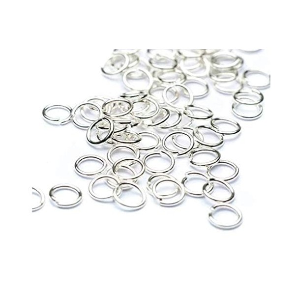 100 x Silver strong gauge plated jump rings closed but unsoldered - all different sizes in listing (8mm)