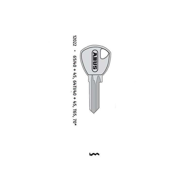 ABUS Mechanical - 65/40+45 70/45 New Key Blank - ABUKB12022