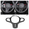 Car Steering Wheel Frame Cover Trim Sticker Decoration Carbon Fiber