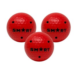 Smarthockey 8 oz Stickhandling Ball - 3 Pack NEON RED (Surlyn, Plastic, Hockey, Recreation Ball, Set of 3)