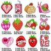Attuslla Pack of 12 patches, strawberry patches, iron-on patches for