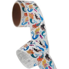 Bulk Roll Prismatic Stickers, Mermaids (50 Repeats)