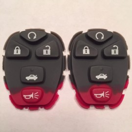 Aftermarket 2 New Replacement 5 Button Keyless Entry Remote Pads KOBGT04A 22733524