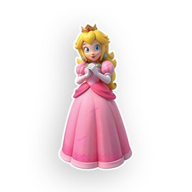 Princess Stickers for Kids Teens Doll Anime Decal Sticker Waterproof Vinyl for Car Window Water Bottle Tumbler Vanity Skateboard Laptop Luggage Fridge Color Peach Pink Size 6.6 Inches Tall x 3" Wide