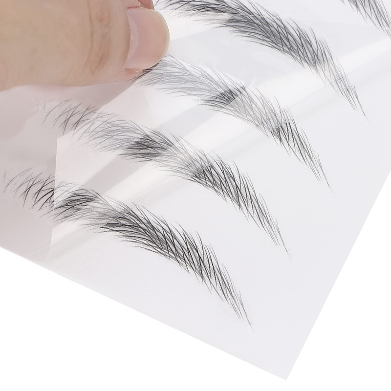 6D Eyebrow Tattoo Sticker, Eyebrow Shaping Stencils, Semi-Permanent, Hair-Like, Waterproof