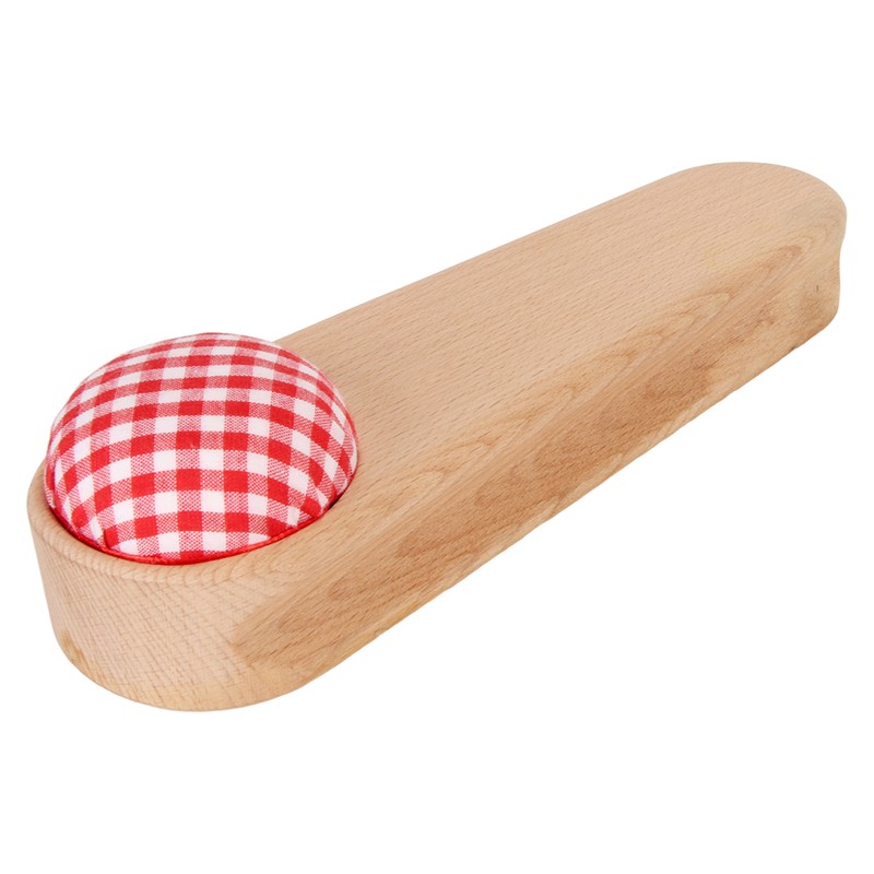 Quilters Clapper Pin Cushion Design Smoothing Wood Easy Operation Hardwood
