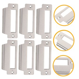 OSALADI Strike Plate 6pcs Door Hole Filler Cover Plate Door Knob Plate Quick Installati