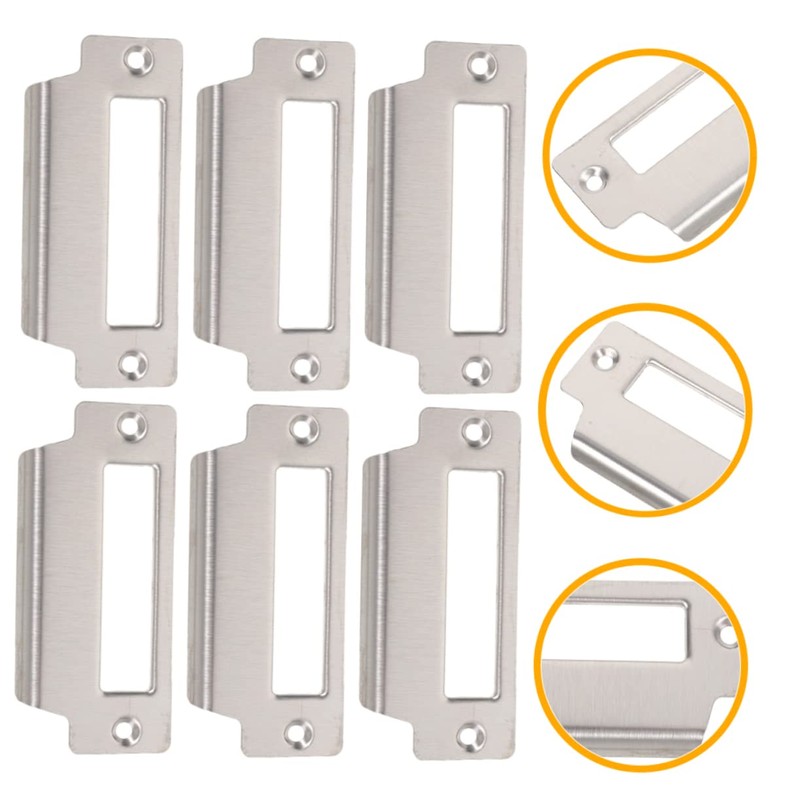 OSALADI Strike Plate 6pcs Door Hole Filler Cover Plate Door