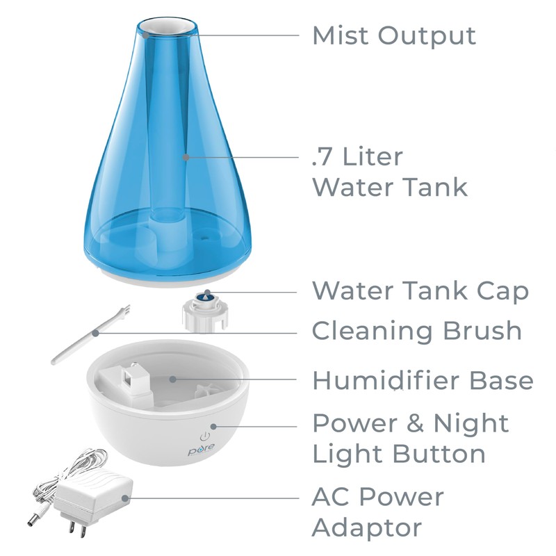 Pure Enrichment MistAire Studio Ultrasonic Cool Mist Humidifier - Small