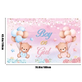 Gender Reveal Decoration | 180x110cm Large Fabric Gender Reveal Banner | Baby Gender Reveal Decorations Gender Reveal Backdrop Gender Reveal Party Decorations