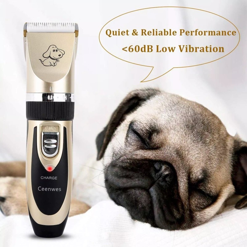 Ceenwes Dog Clippers Low Noise Cat Clippers Rechargeable Dog Trimmer