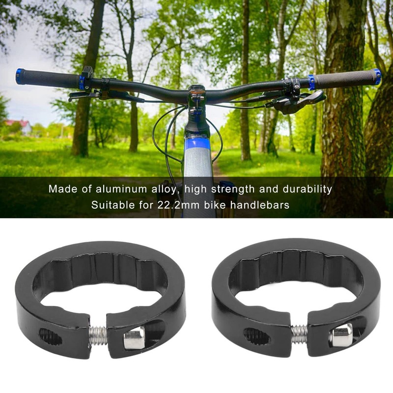 2 Pcs Convenient Bicycle Handlebar Grips Lock Rings Aluminum Alloy