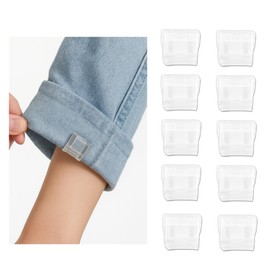 Hem-raising Clips, Temporary Fastening, Handicraft, Window, Screen Door Stopper, Curtain, Document Organization, Multi-purpose, Safe, Corrosion-resistant, 10-piece Set (Clear)