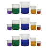 hBARSCI Laboratory Plastic Beaker Set of 15, Made of Premium