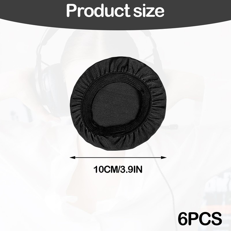 BOULESENM Pack of 6 Headphone Ear Pads, Stretchable Washable Headphone