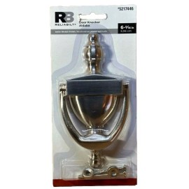 RELIABILT DoorKnocker Aldaba, Satin Nickel Finish, 6-5/16 in (9,96 cm)