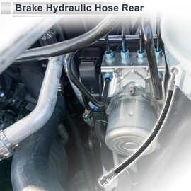 X AUTOHAUX Rear Brake Hydraulic Hose for Hyundai Sonta 2005-2010 No.587440A000 Replacement Brake Tube Pipe Piping 1 Pc