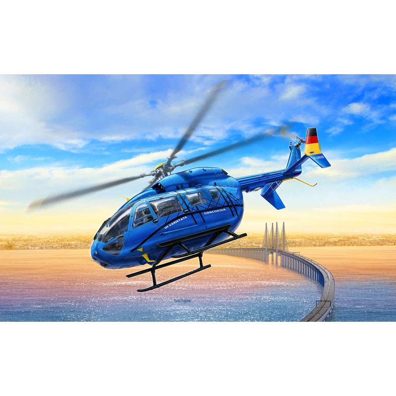 Revell 03877 EC 145 Builders' Choice Helicopter Model Kit 1:72,