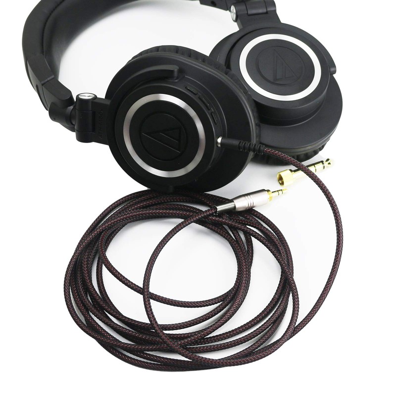 Replacement Audio Upgrade Cable Compatible with Audio-Technica ATH-M50xBT ATH-AR3BTBK ATH-SR50BT