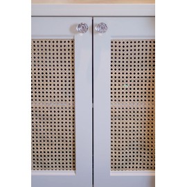 16" Width 1/2" Fine Open Caning Mesh Webbing for Pressed in Seat Repair & Furniture Decor (2 Feet)