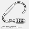 Travel Bag Luggage Security Locking Carabiner Padlock with 3 Digits
