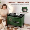 Weather Resistant Outdoor Cat House Green 24" x 20" x