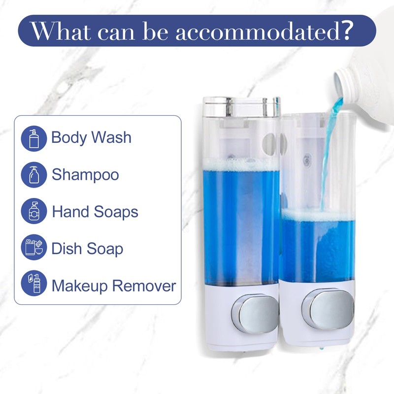 300ml No Drilling Hand Soap Dispenser Wall Mounted, Small Liquid