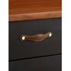 JIASENBAO Brown Leather Drawer Pulls 5 Pack 5"(128mm) Leather Handles