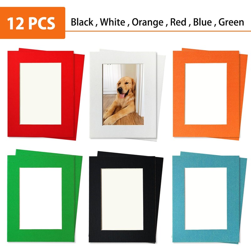 YIYINOE Eco-Friendly Cardboard Photo Frames Set of 12 - Removable