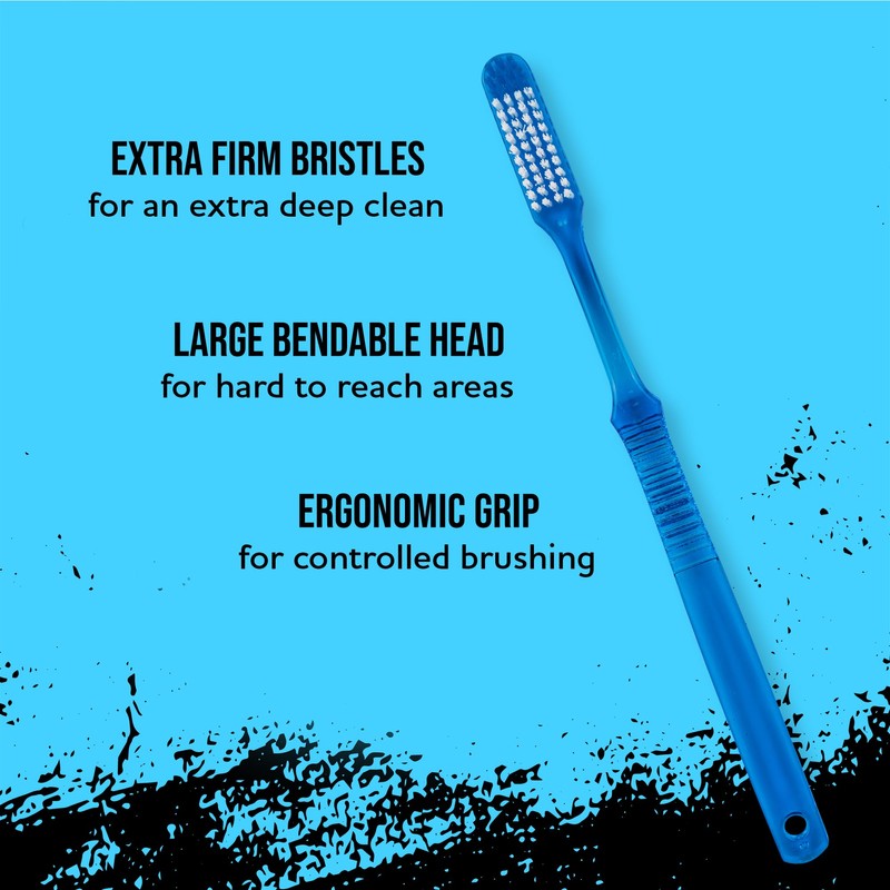 Extra Firm Toothbrush Set for Adults or Smokers Travel Toothbrush