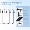 KingPavonini Walking Cane for Women/Men with Second Handle, Foldable &