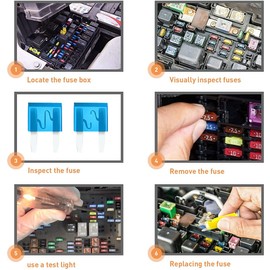 Kiligen 120pcs Small Fuse Car Blade Fuse 3A 5A 7.5A 10A 15A 20A 25A 30A 35A 40A Fuse with Removal Tool-For Car