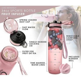 Live Infinitely Sports Bottle Special 4-pack - Live Infinitely 34 oz. Coral - GLiBz Shop Special