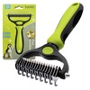 Pet grooming comb for dogs & cats,double-sided stainless steel hair