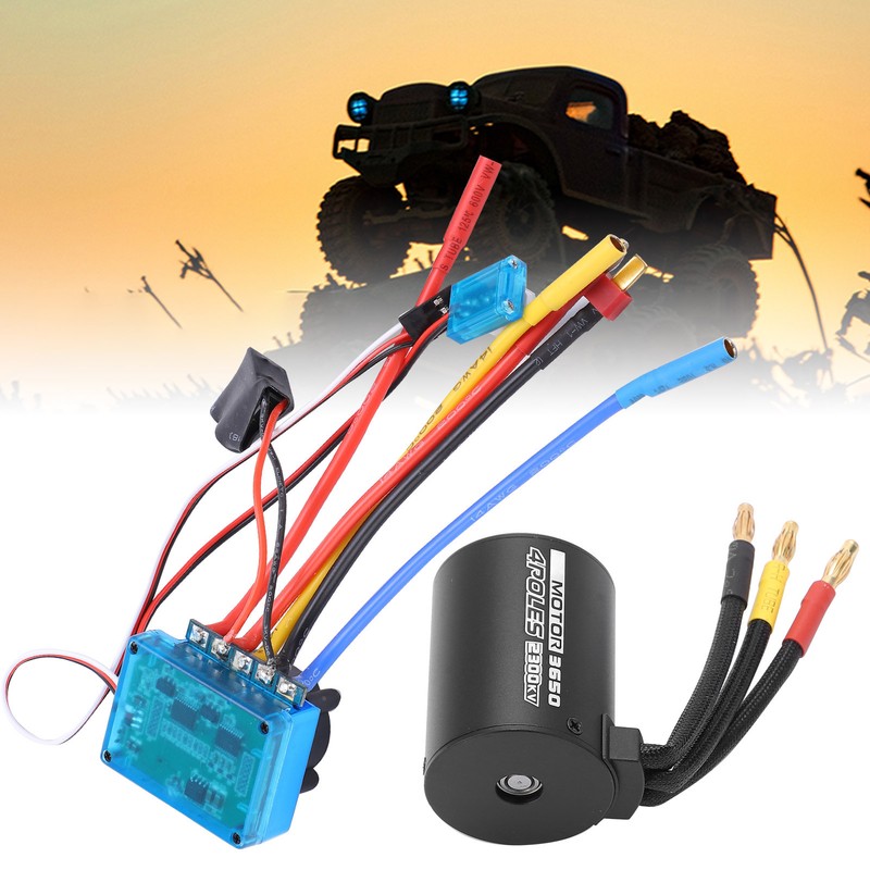 3650 2300KV+120A Durable Brushless ESC Kit Suitable for 1/10 RC