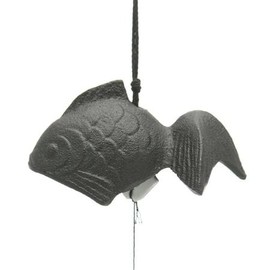 Kotobuki Japanese Iron Wind Chime:Black Goldfish #485-369