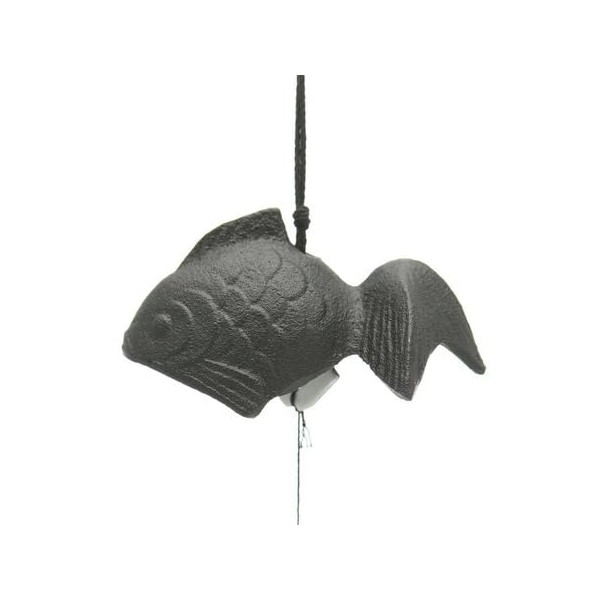 Kotobuki Japanese Iron Wind Chime:Black Goldfish #485-369