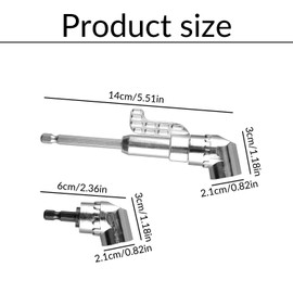 Tabanzhe Right Angle Drill Adaptor 2PCS 105 Degree 1/4" Angle Screwdriver Drill Attachment with Hex Shank Screwdriver Extension Socket Screwdrivers Holder