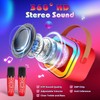 Karaoke Machine, Mini Portable Bluetooth Karaoke Machine Kids with 2